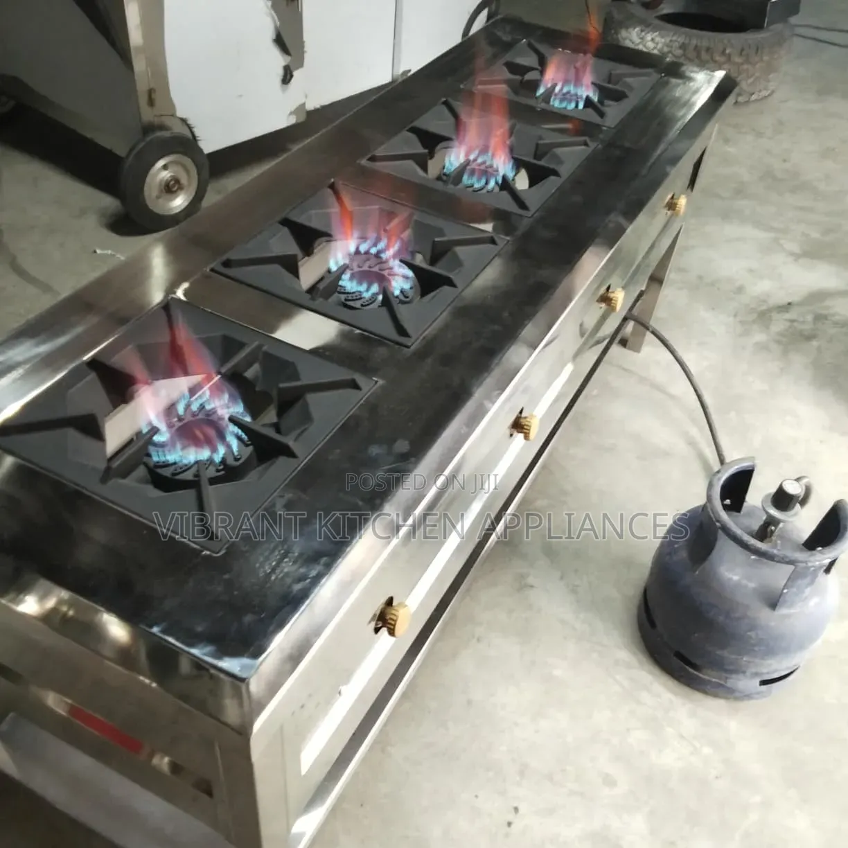 Four‐Burner Stainless Steel Cooker
