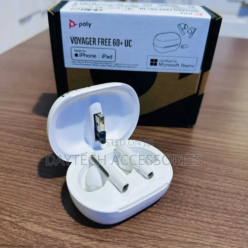 Poly Voyager Free 60+ UC Touchscreen True Wireless Earbuds.