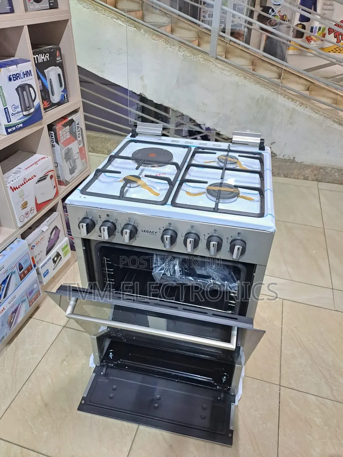Legacy Cooker 60×60cm 3g+1e Electric Oven Turbo Fan Stainless Steel