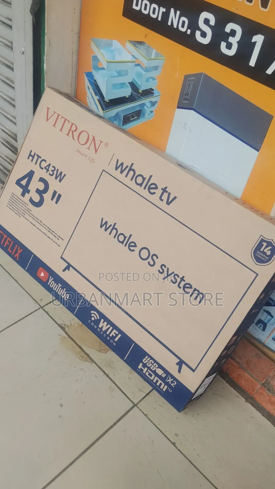 Vitron Os Whale 43 Inch Smart TV HTC43W Full HD