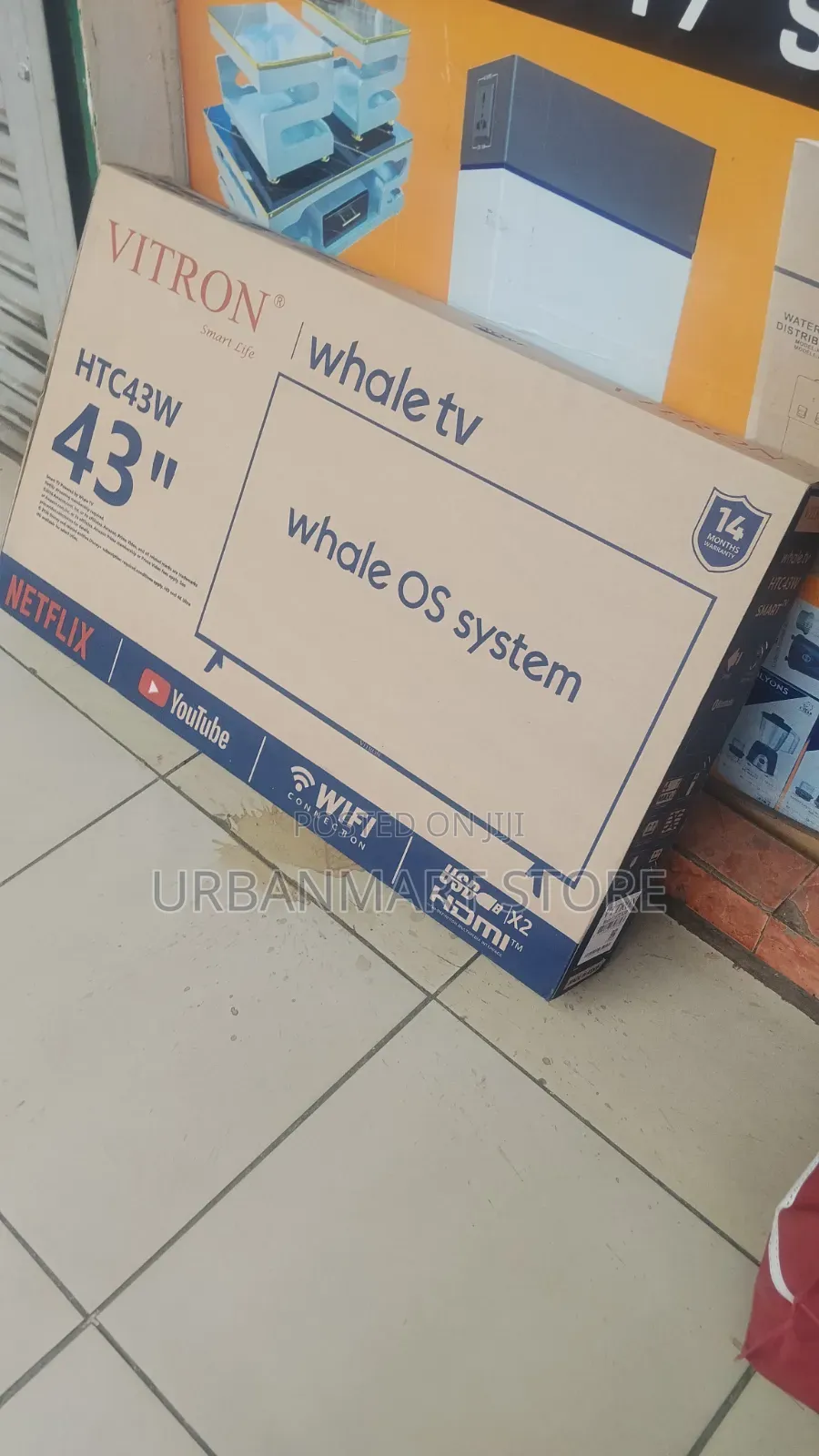 Vitron 43 Inch Whale Smart TV With Wi-Fi, Bluetooth Tooth, Hdmi