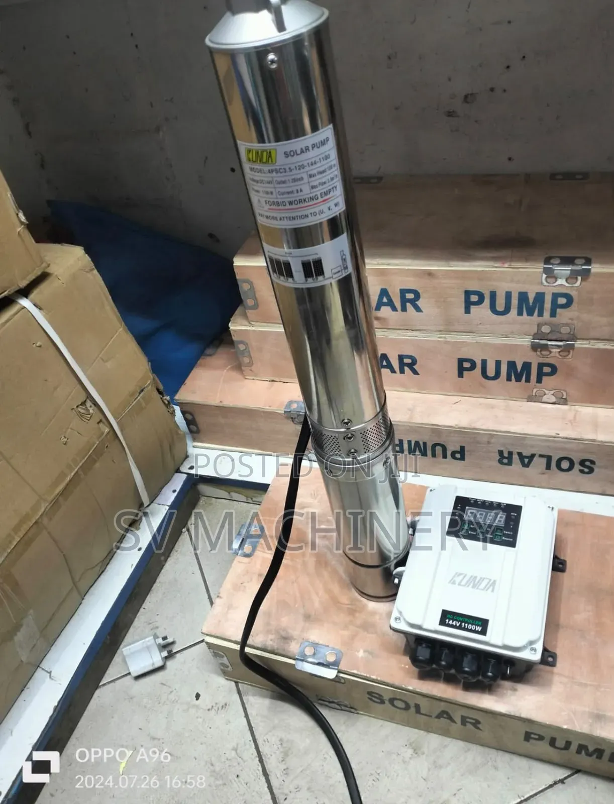 Heavy Duty 150M 2200w Kunda Submersible Solar Water Pump