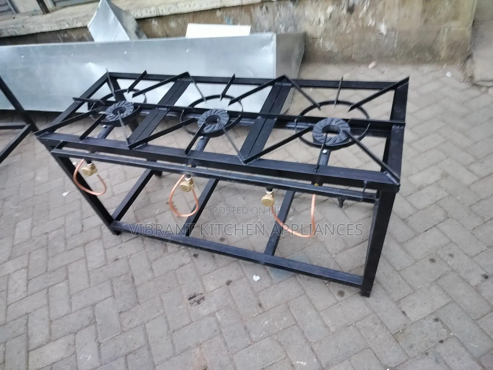 Three‐Burner Mild Steel Commercial Gas Cooker