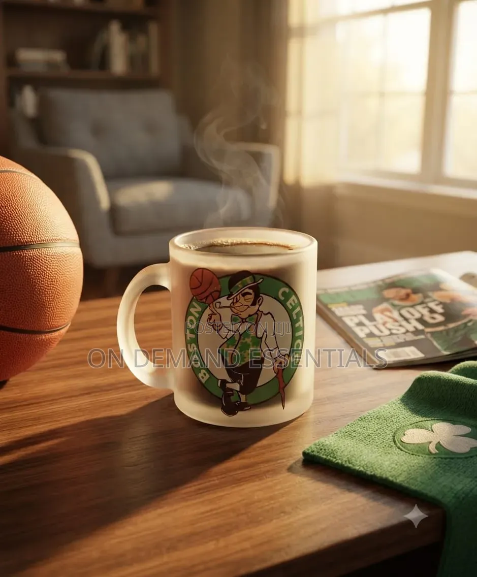 Boston Celtics Frosted Glass