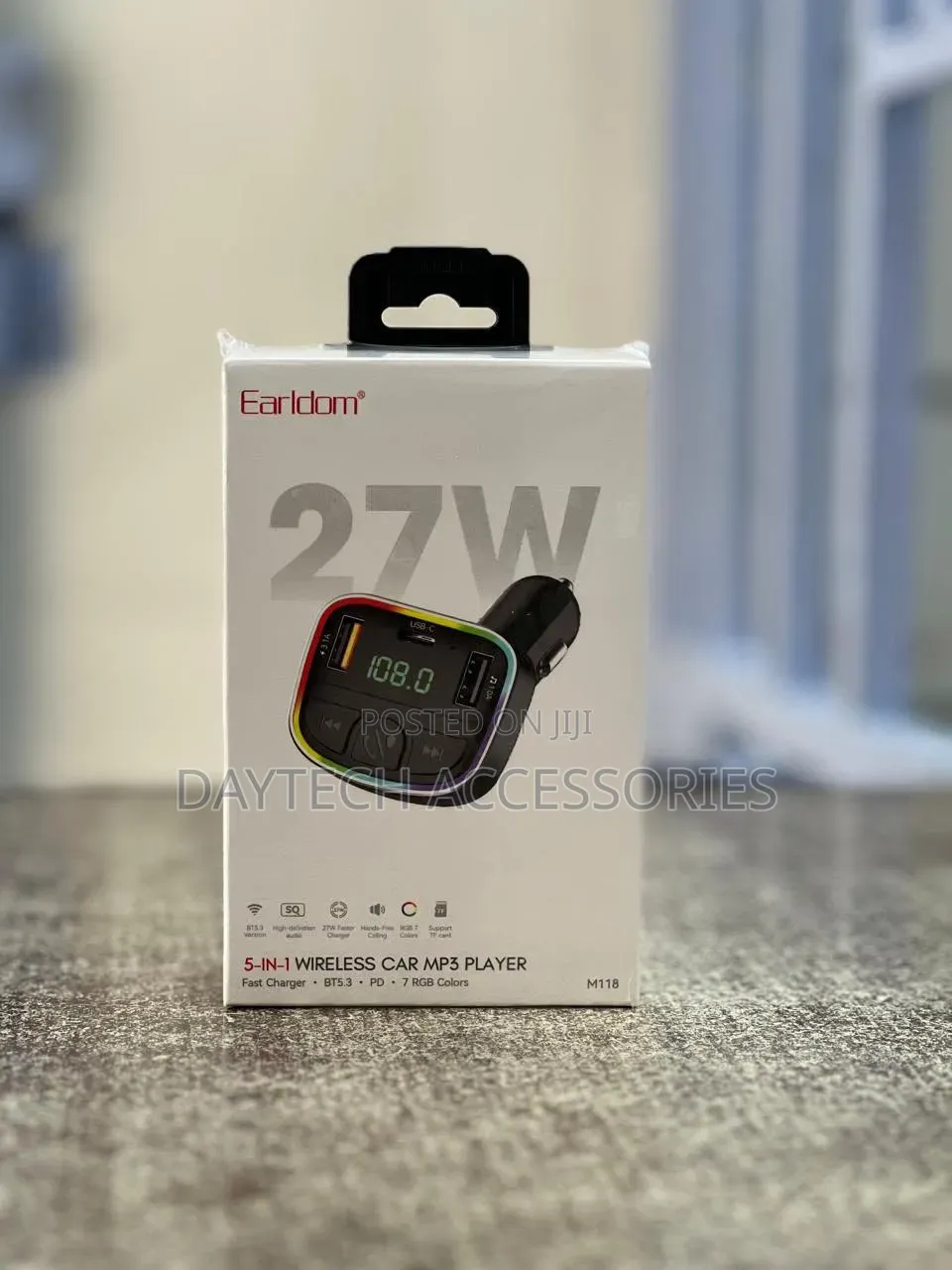Earldom ET-M118 5-in-1 Wireless Car Modulators and FM Transmitter.
