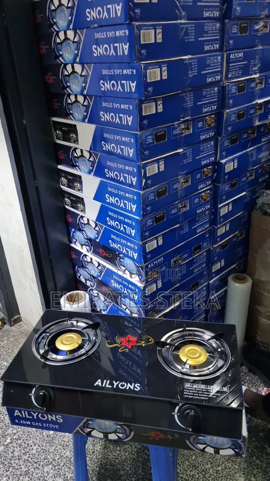 AILYONS Double-Burner Tabletop Gas Stove Autoignition