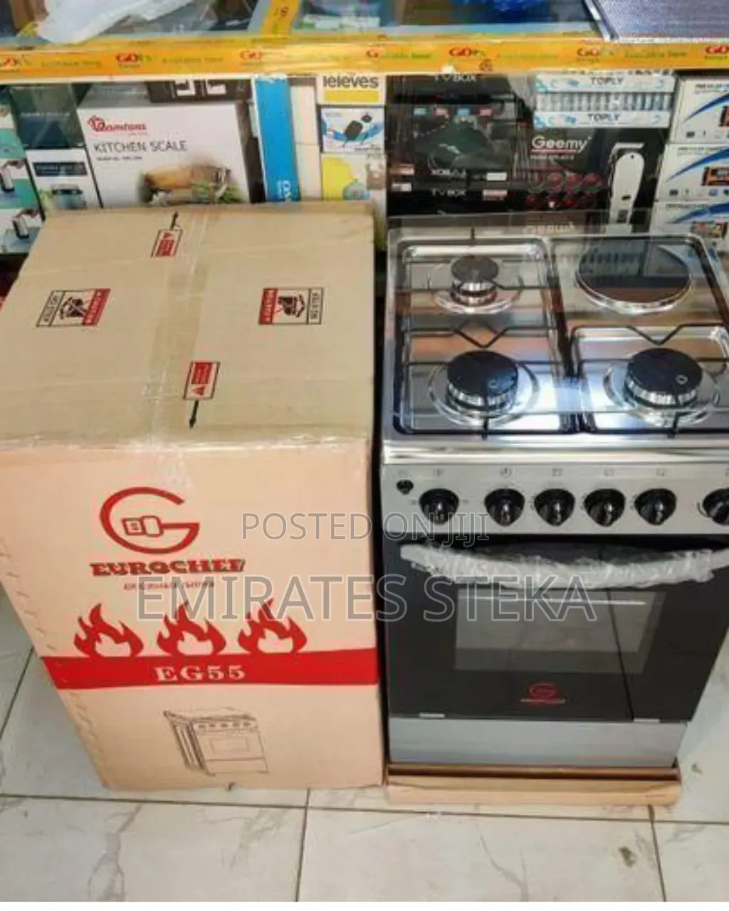 Eurochef 50x55, 3 Gas Jet Burners + 1 Hot Plate, Electric Oven