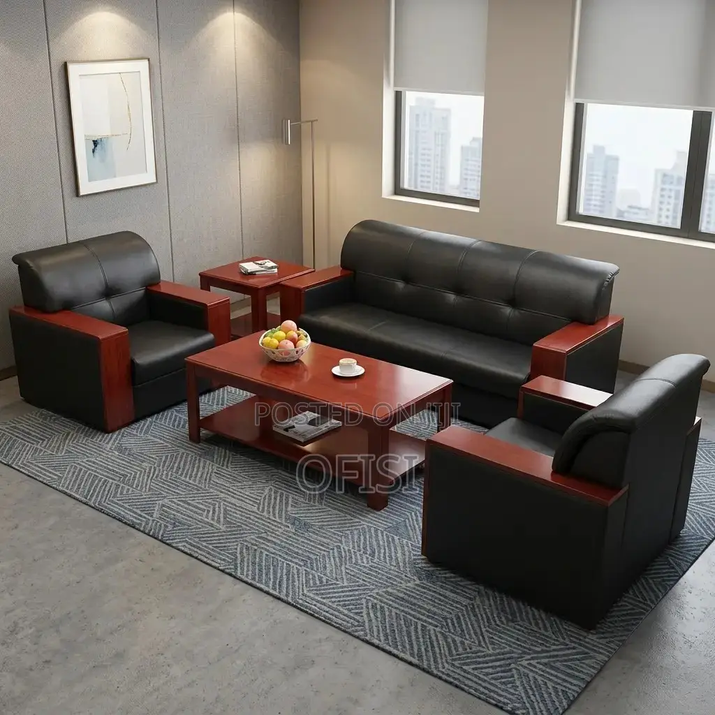 Office Sofa; Leather Executive Sofa Set (5-Seater)