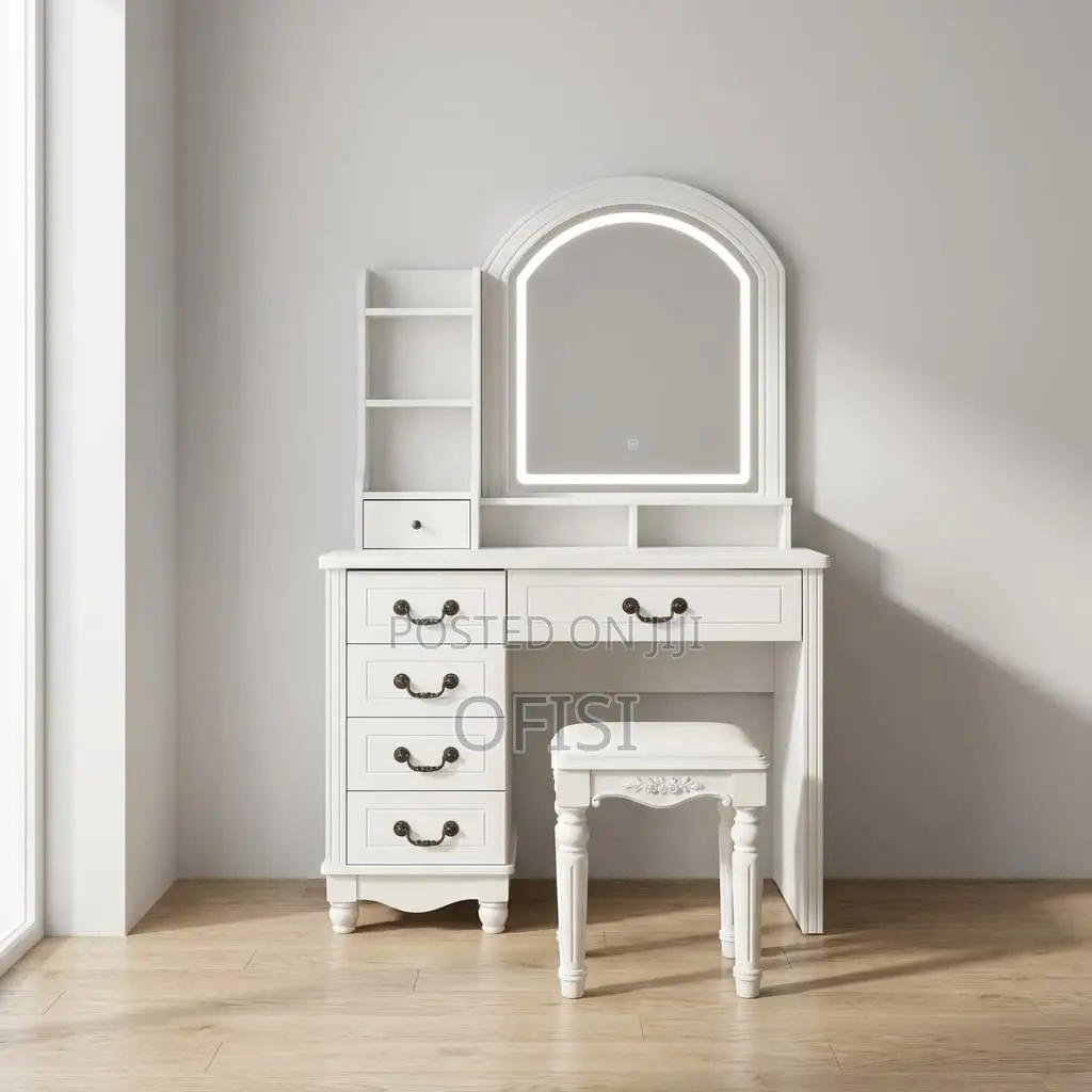 Dressing Table; White Dressing Table With Led Light