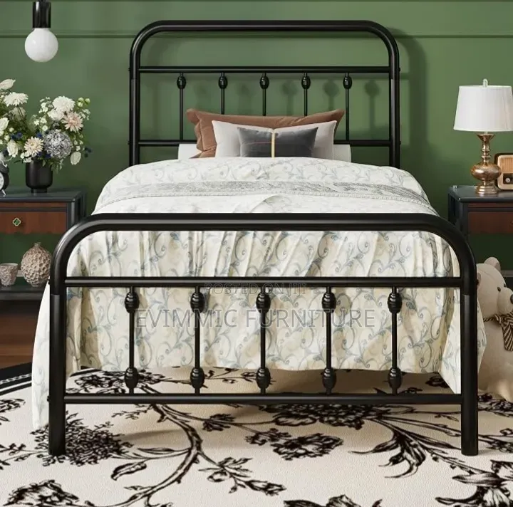 Evimmic Furniture Iron Art Headboard for 3 X 6 Ft Bed