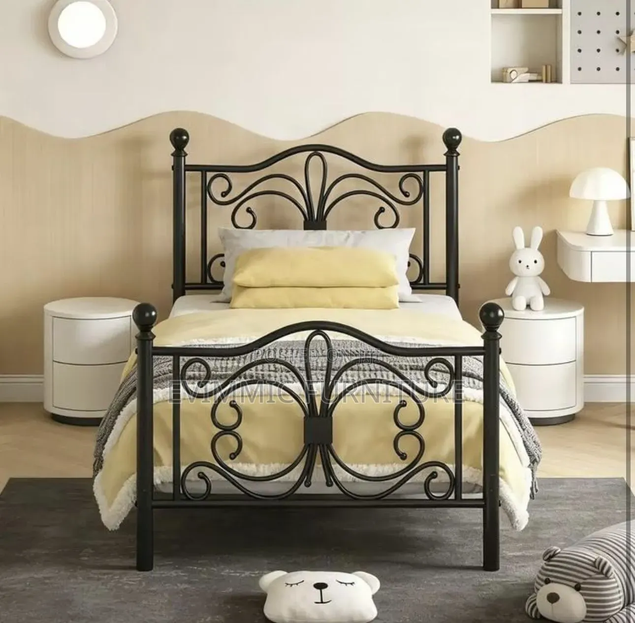 Modern Family Metal Bed 3.5*6 Ft