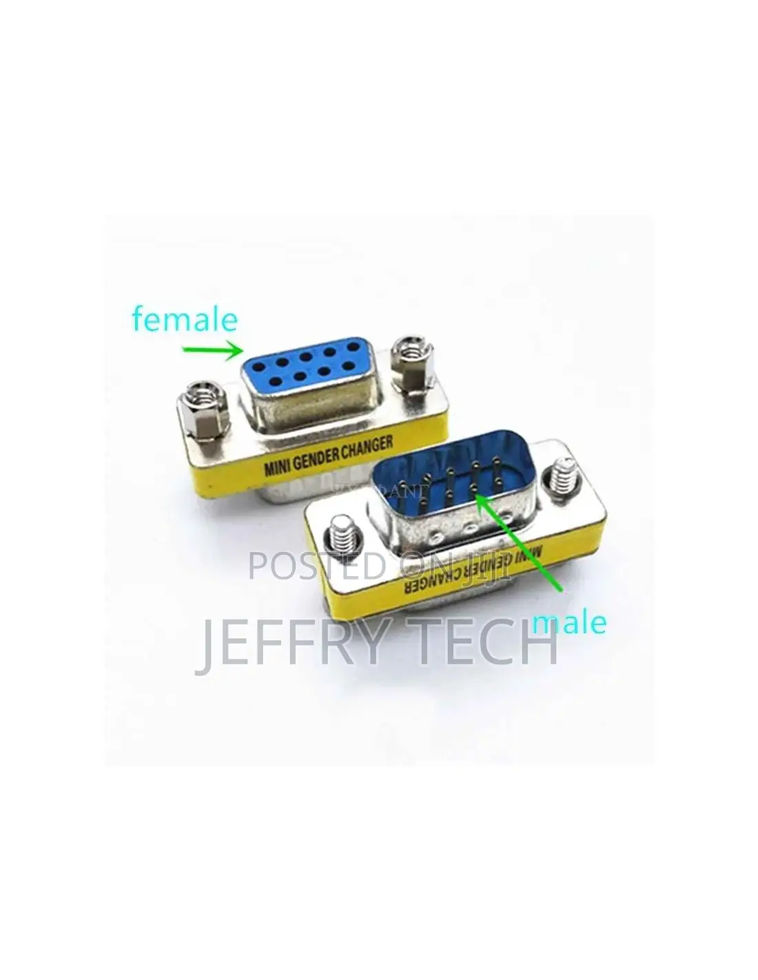 Gender Changer Adapter DB9 RS232 Serial Port Com Connector Female Male