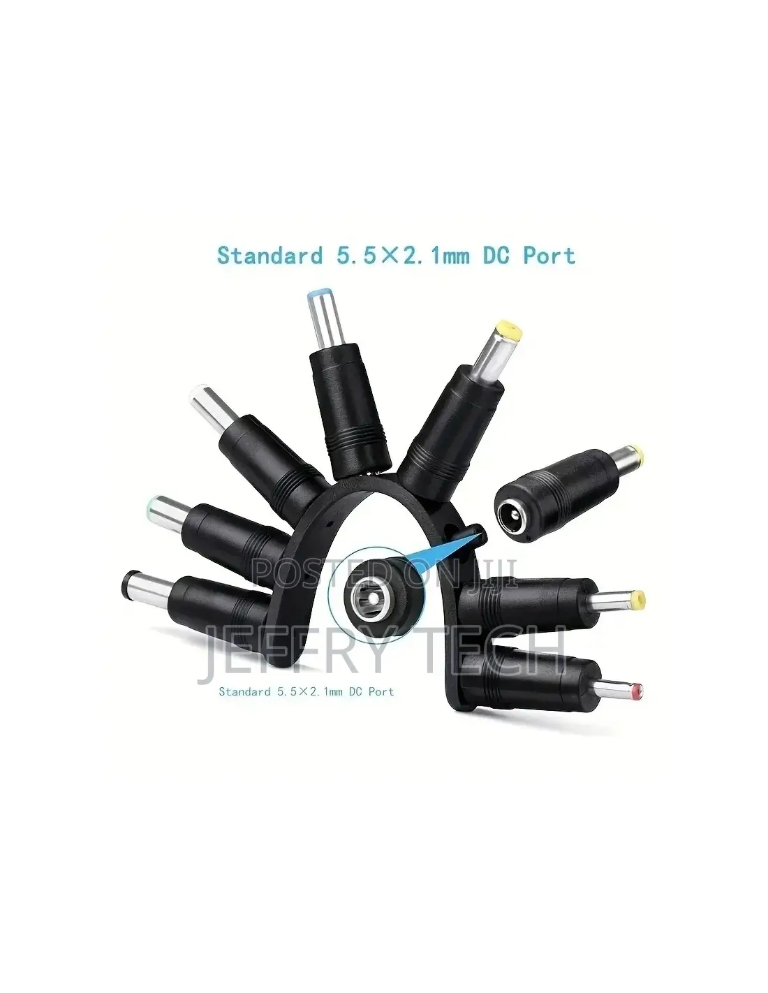 8Pcs DC 5.5x2.1mm Female Jack Plug Adapter Connectors to 6.3 6.0 5.5 4
