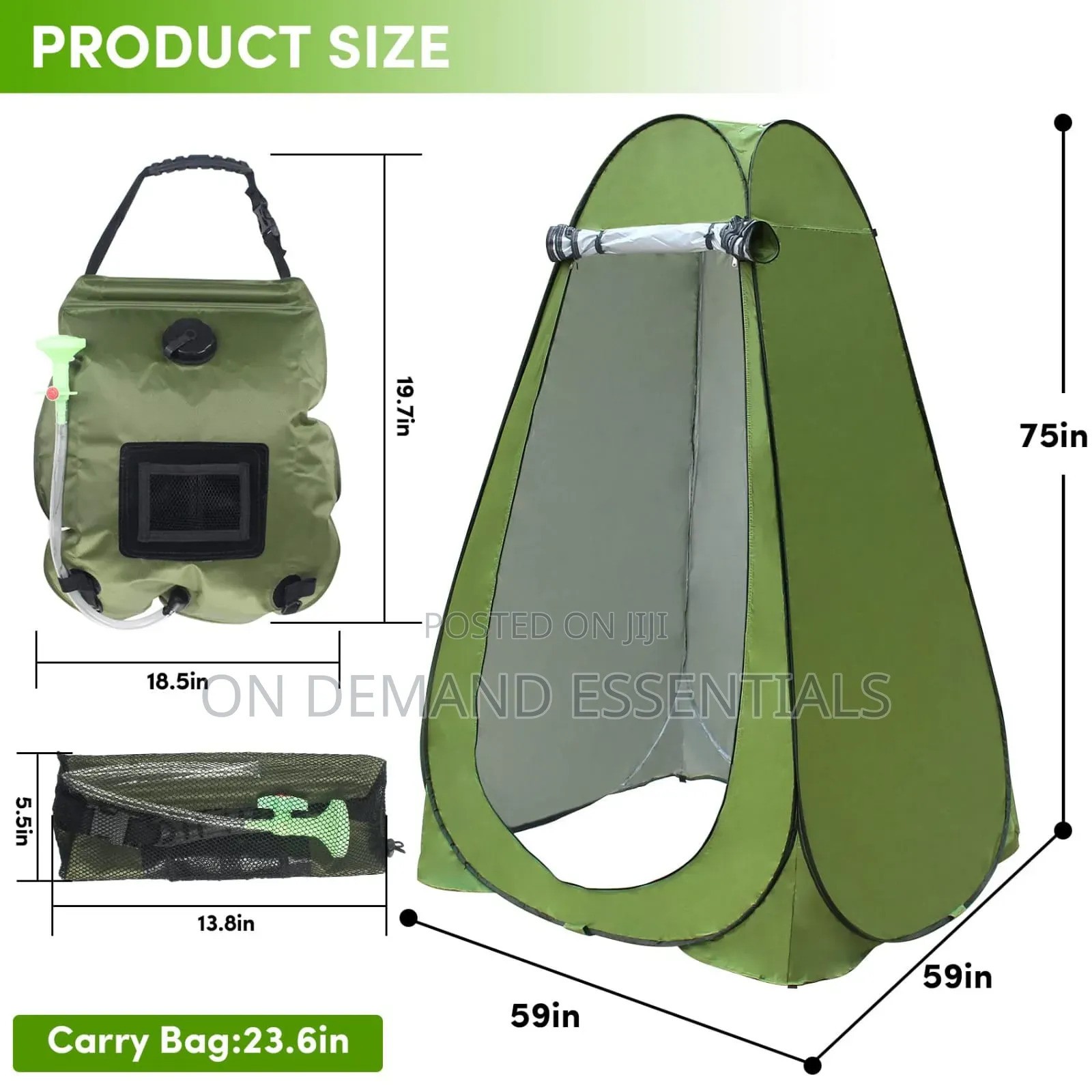 Pop-Up Privacy Shelter Tent Set