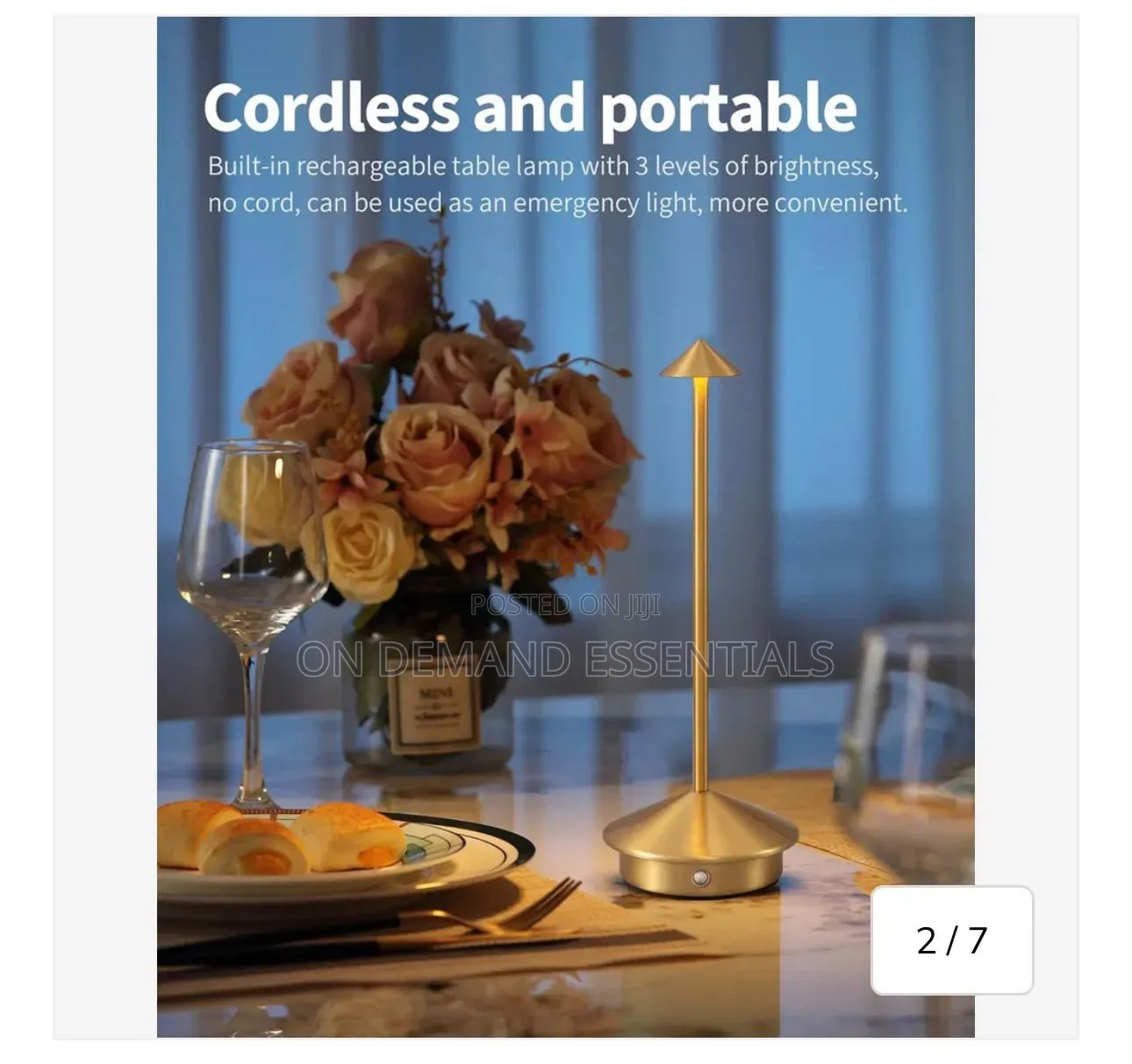 Modern Cordless Rechargeable Table Lamp Bedside Lamp