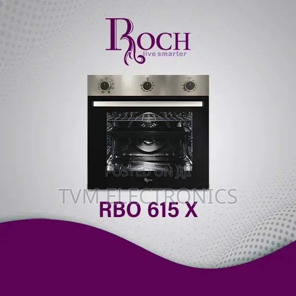 Roch Built-in Electric Oven 60cm RBO 615 X Fan Double Glass Door