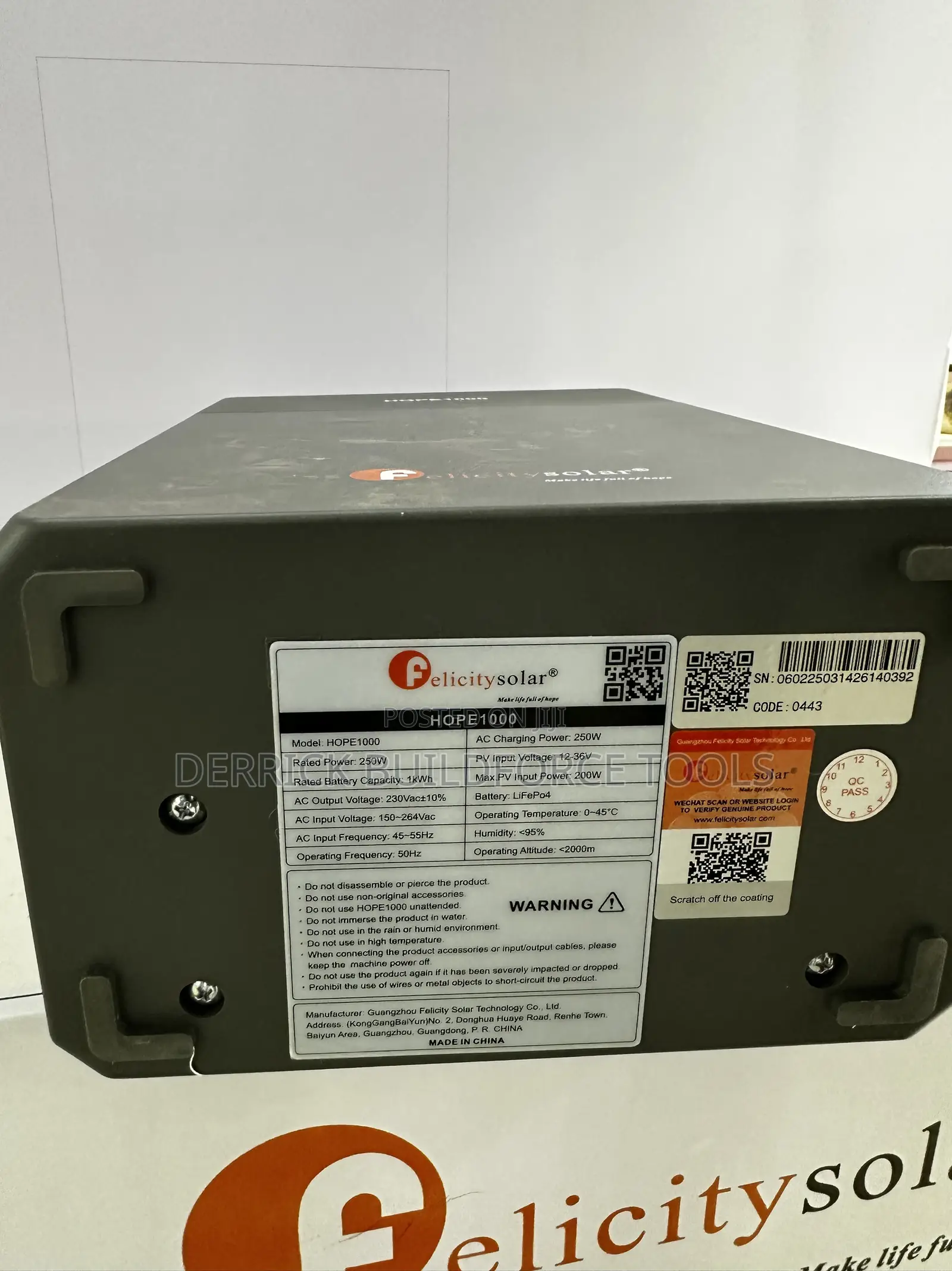 1Kw Felicity Solar Portable Power Station