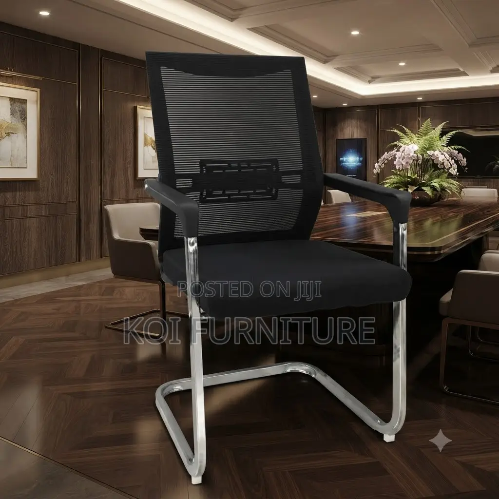 Office Chairs; Fabric Sled Based Visitors Reception Seat