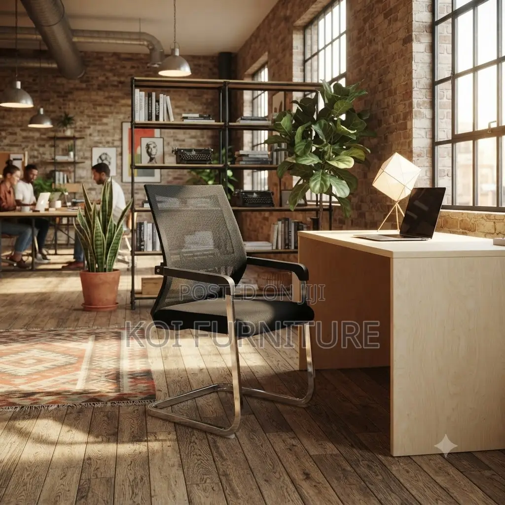 Office Chairs; Fabric Sled Based Visitors Reception Seat