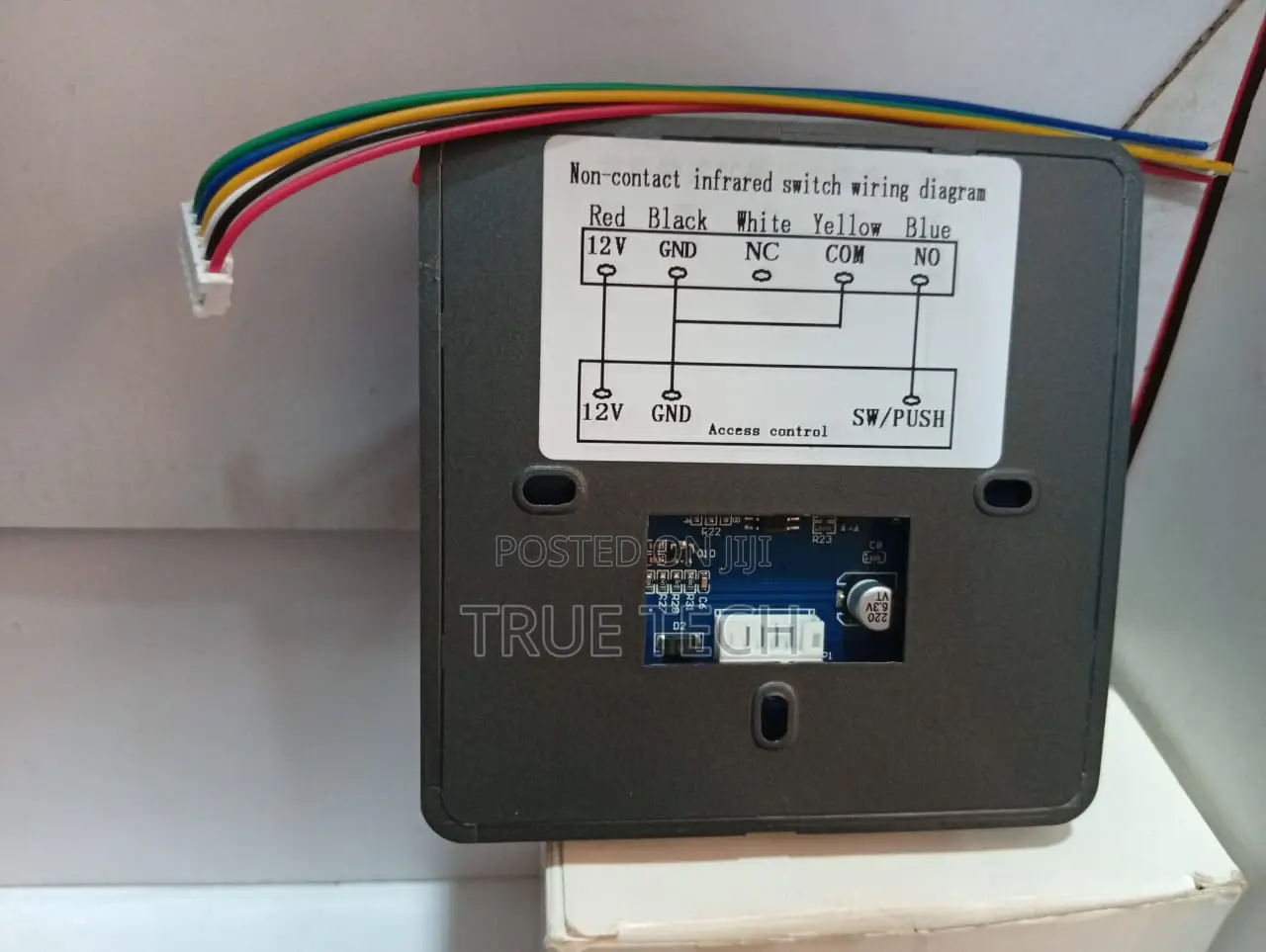 WNT86E Abs No Touch Exit Button With Infra RED Sensor Black