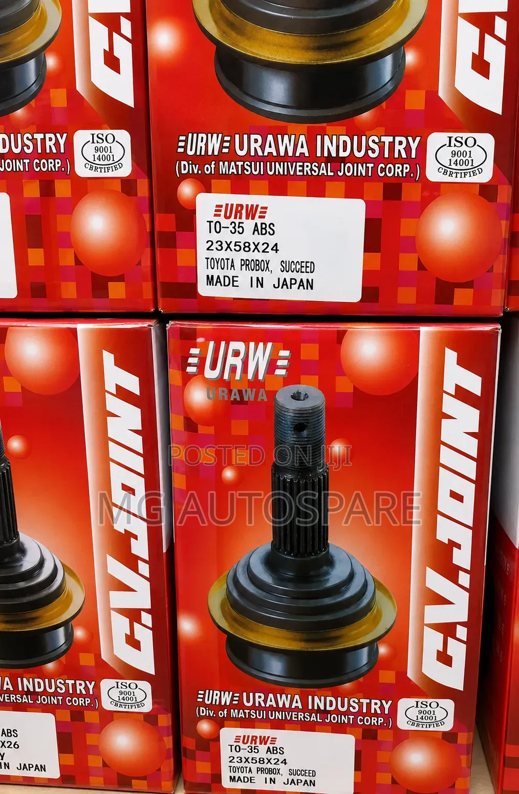 Cv Joint TO 35 for Toyota Vitz, Probox, and Yaris
