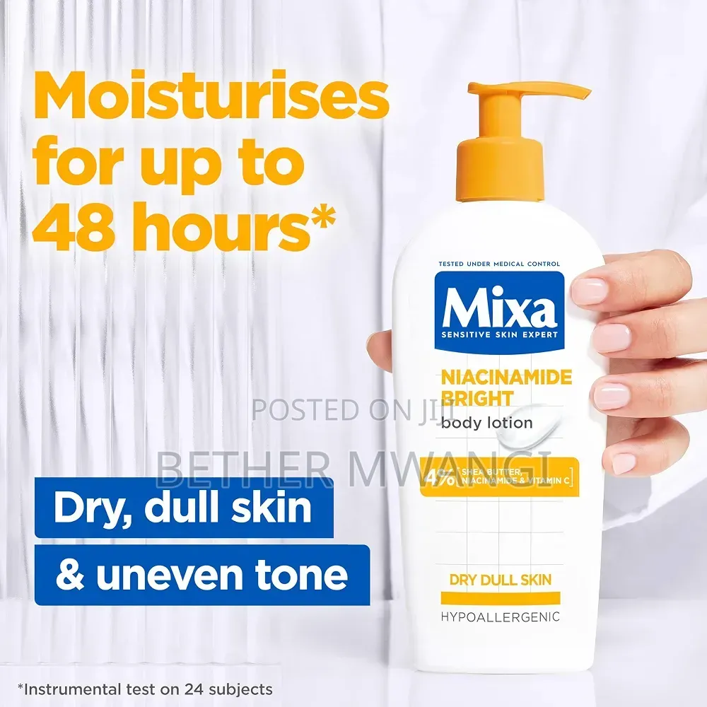 Mixa Body Lotion Niacinamide Bright for Dry Dull Skin Radiance