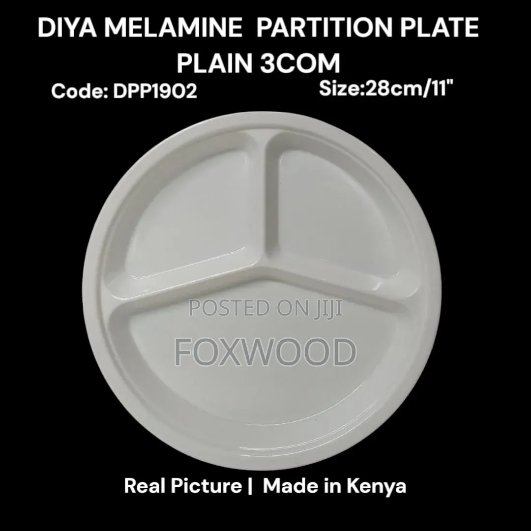 Melamine Partition Plate – 3 Compartments