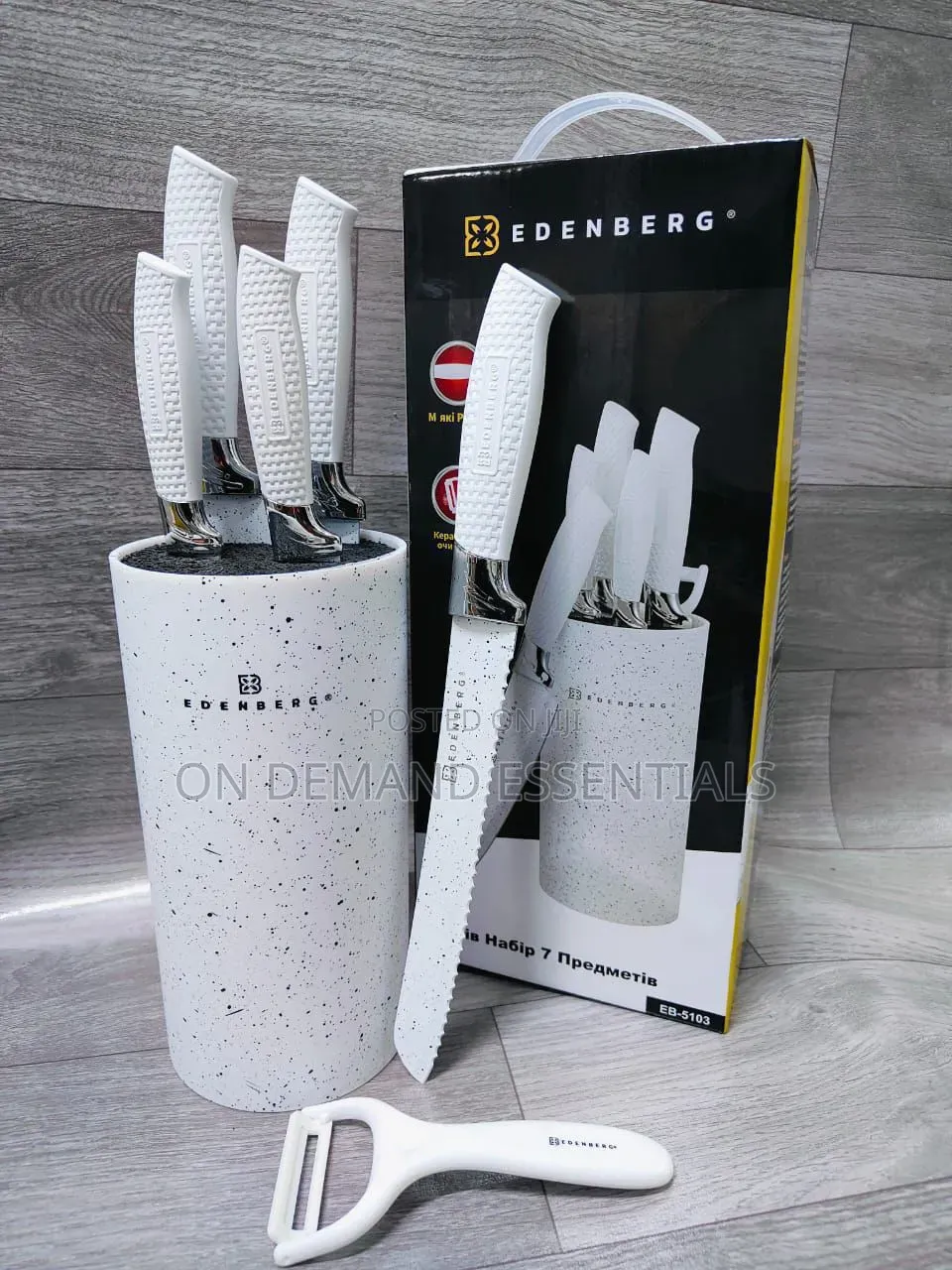 7pc Edenberg Knife Set With a Stand