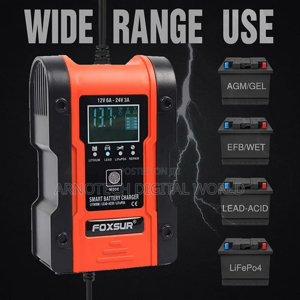 Automatic Pulse Repair Charger Pack for Gel Wet AGM Lithium LiFePO4