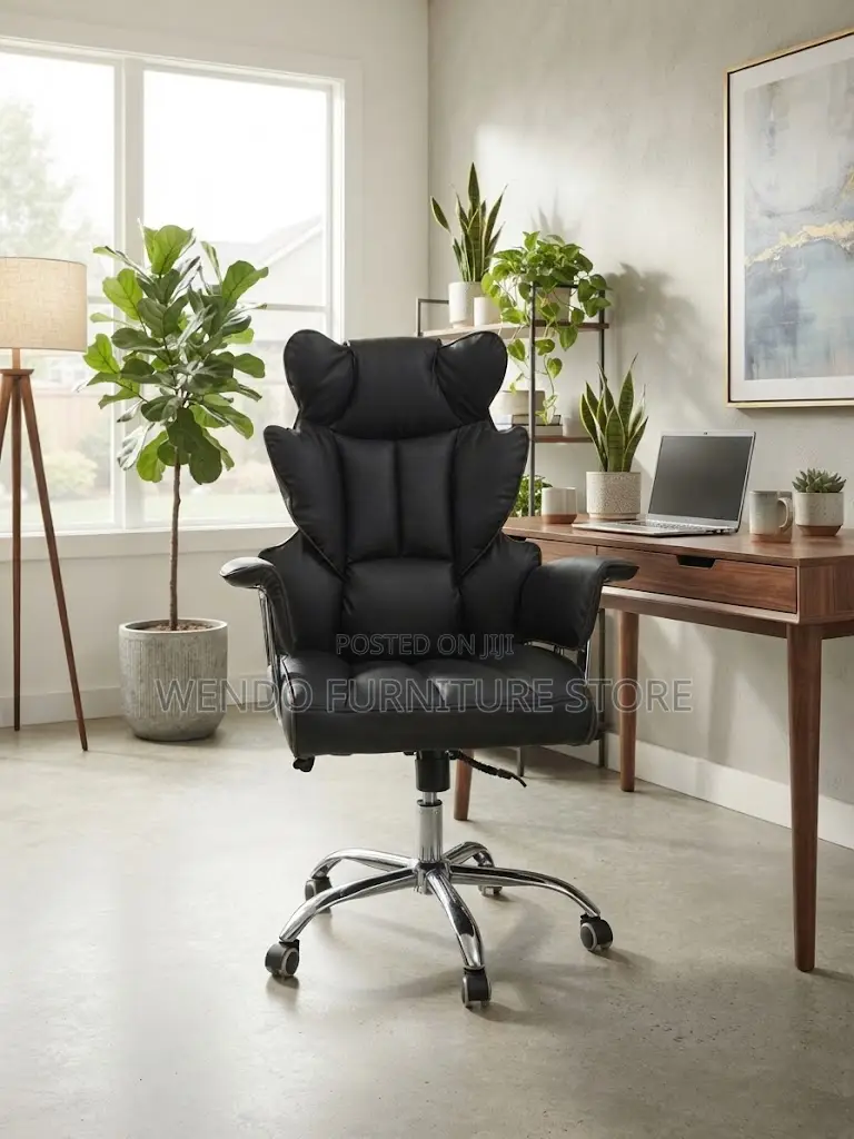 Office Chairs; Adjustable Leather Tufted Office Chairs