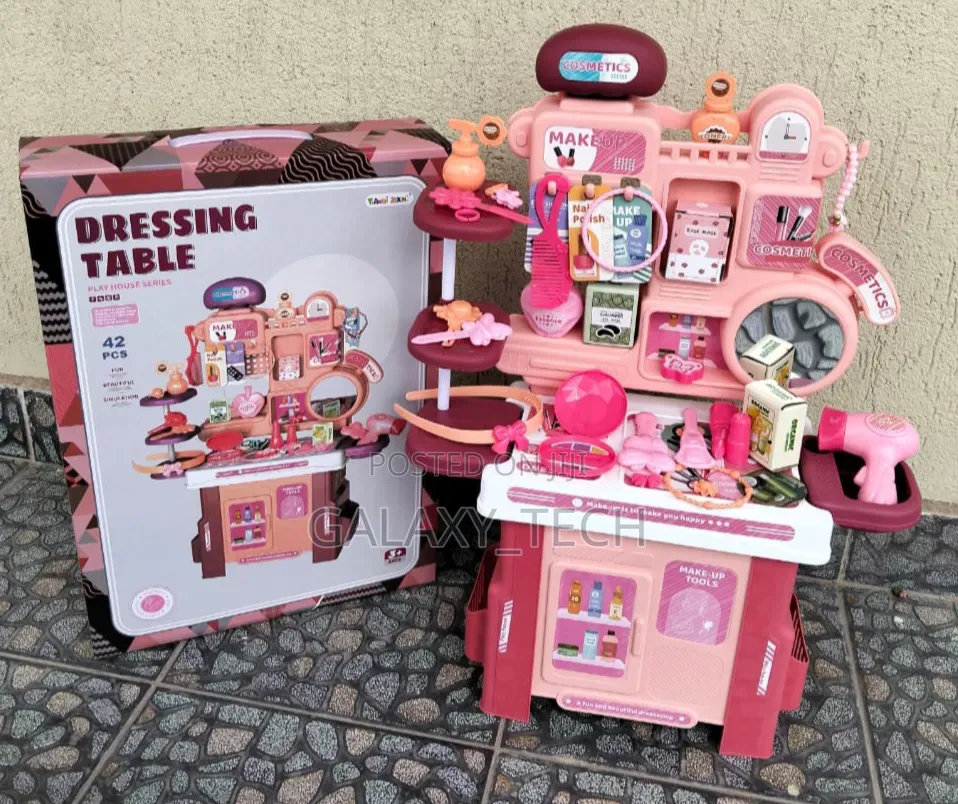 42-Piece Plastic Children's Dressing Table Play Set
