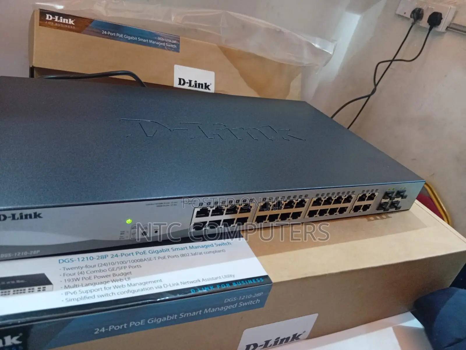 D-Link DGS-1210-28p 24-Port Poe Gigabit Smart Managed Switch