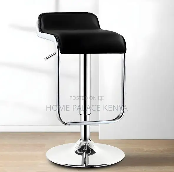 Bar Stool: Silver and White Height Neta Bar Chair