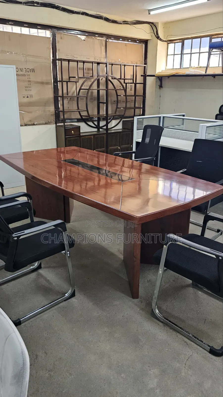 2.4M Mahogany Boardroom Table