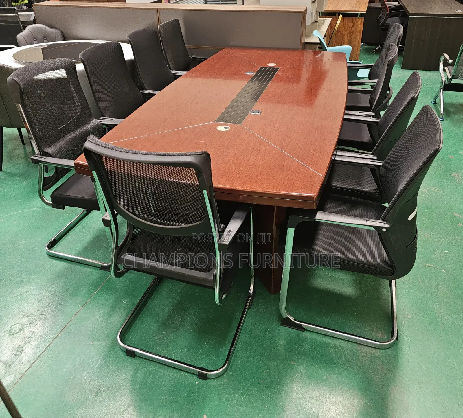 2.4M Mahogany Boardroom Table