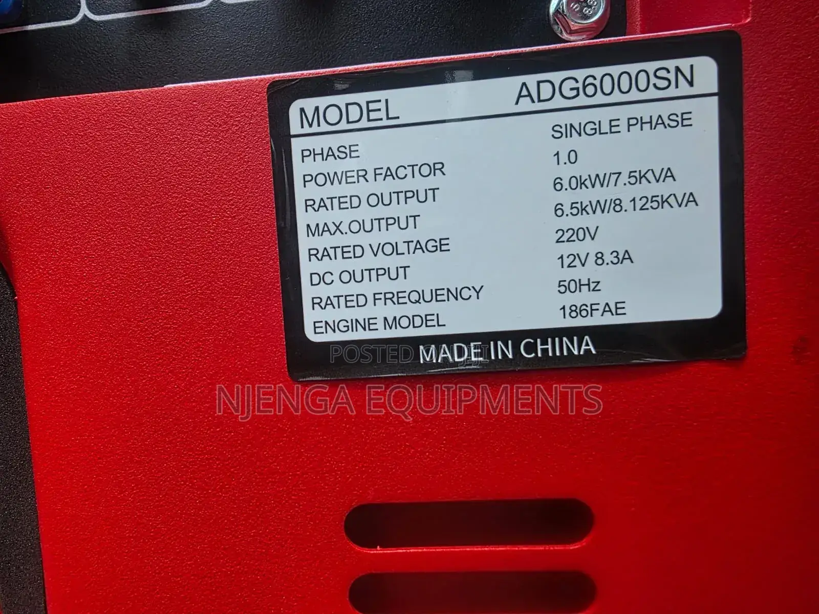AICO Silent Diesel Generator 6.5kW / 8.125kVA Max Output – Brand New
