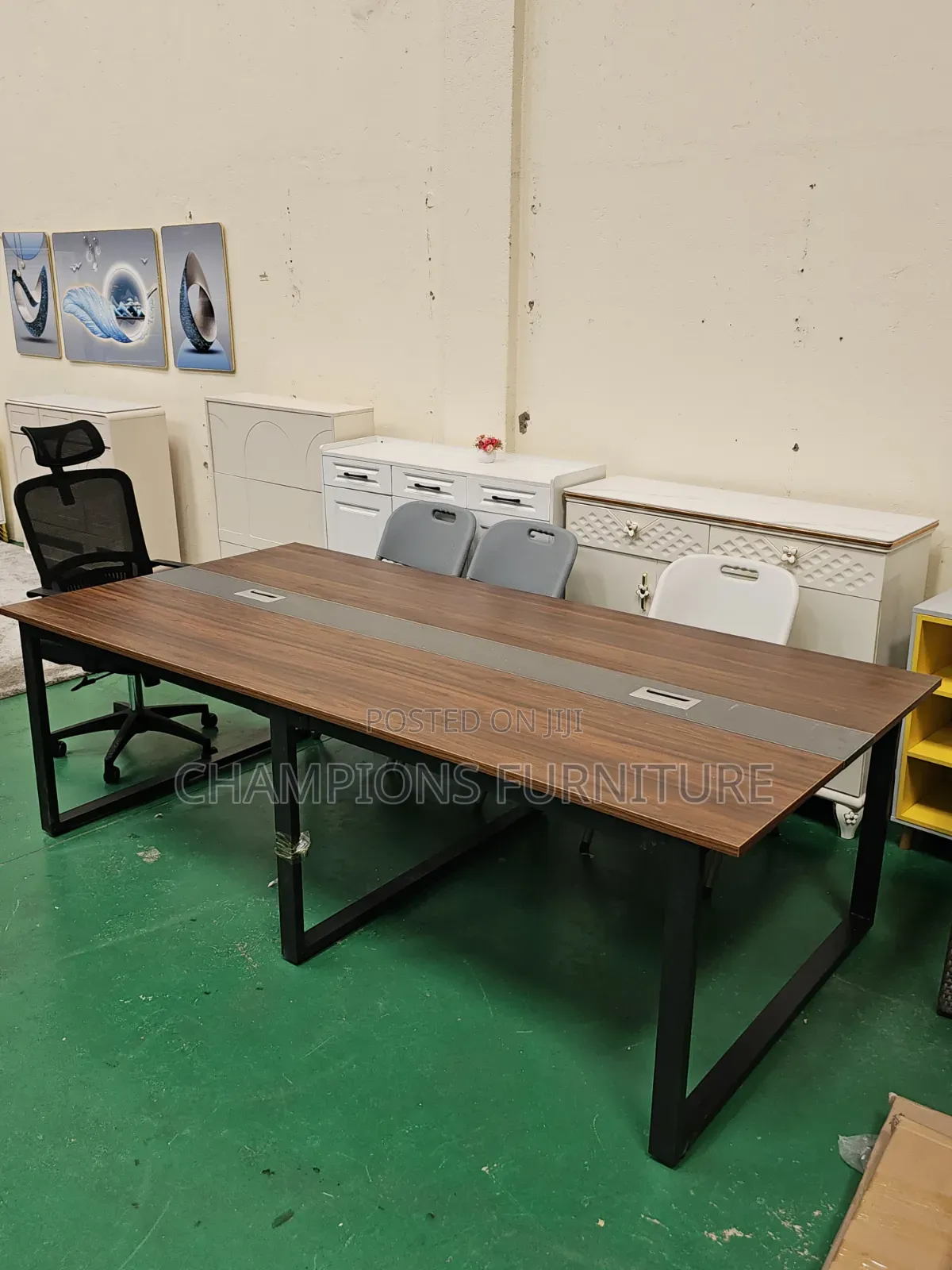 2.4M Industrial Boardroom Table
