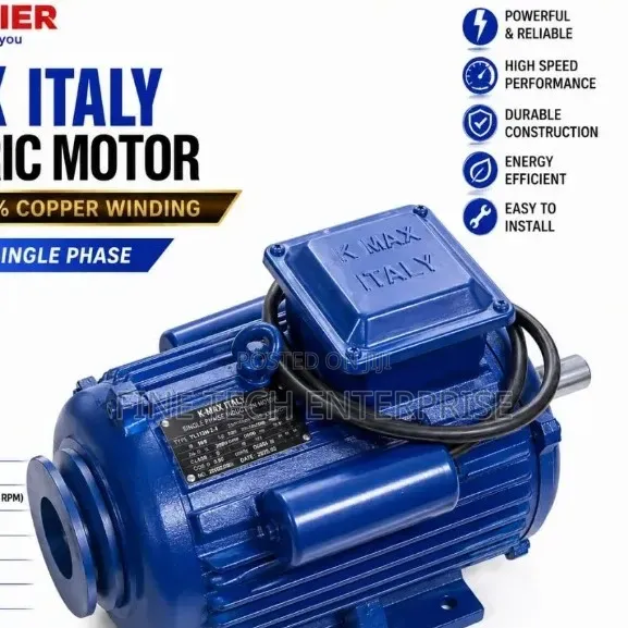 Kmax Italy Electric Motor 5.5HP High Speed With Pulley .