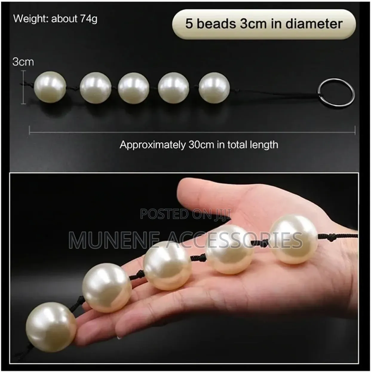 Pearl Anal Beads Plug Butt Sexy Tail Toy Balls Masturbators Sex Toys