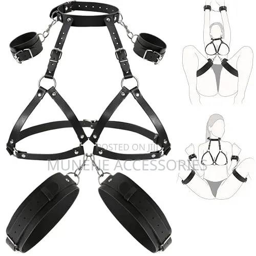 BDSM Sex Bondage Breast Restraints Wrist Thigh Cuffs B to E Cup Neck