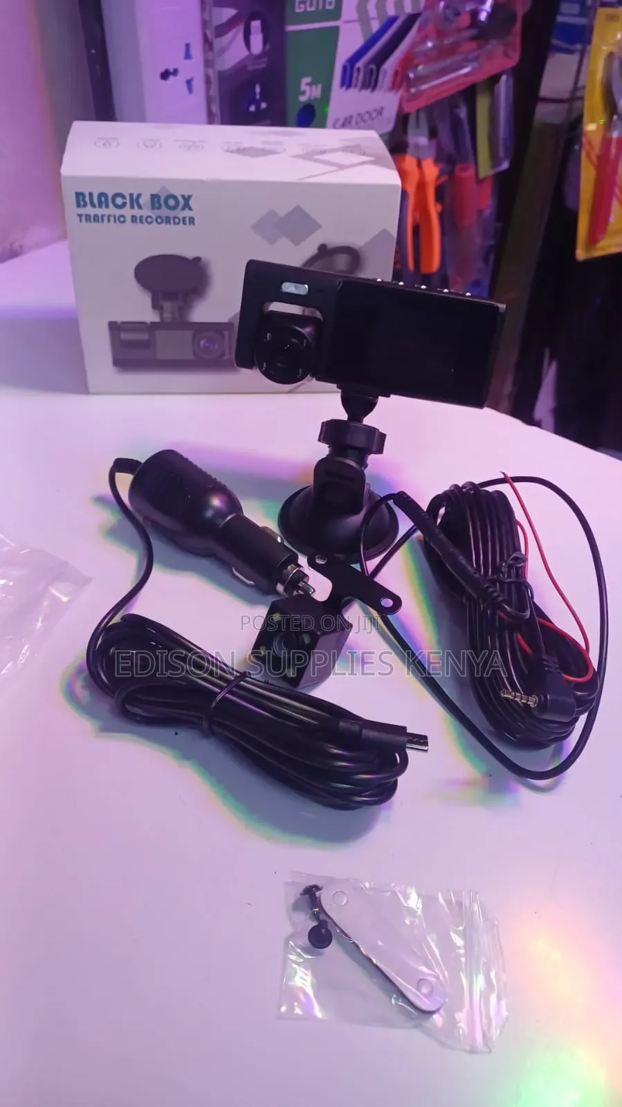 Black Car Dash Cam, Black Box Traffic Recorder, Front/Rear Dash Camera