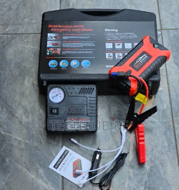 Car Jump Starter With Air Compressor – Battery Booster Tire Inflator