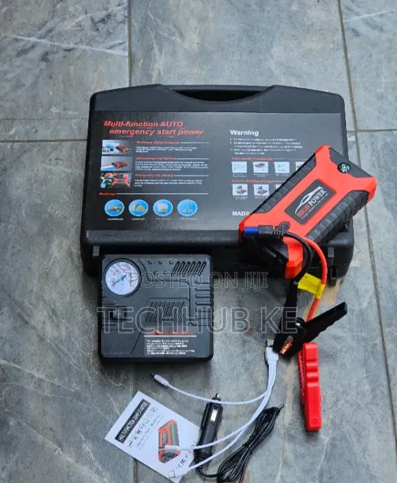 Car Jump Starter With Air Compressor – Battery Booster Tire Inflator