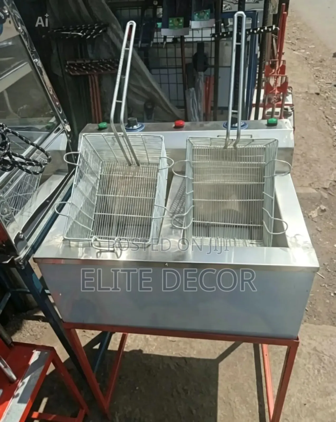 Commercial 10L Double Deep Fryer With Stand – Jua Kali Made
