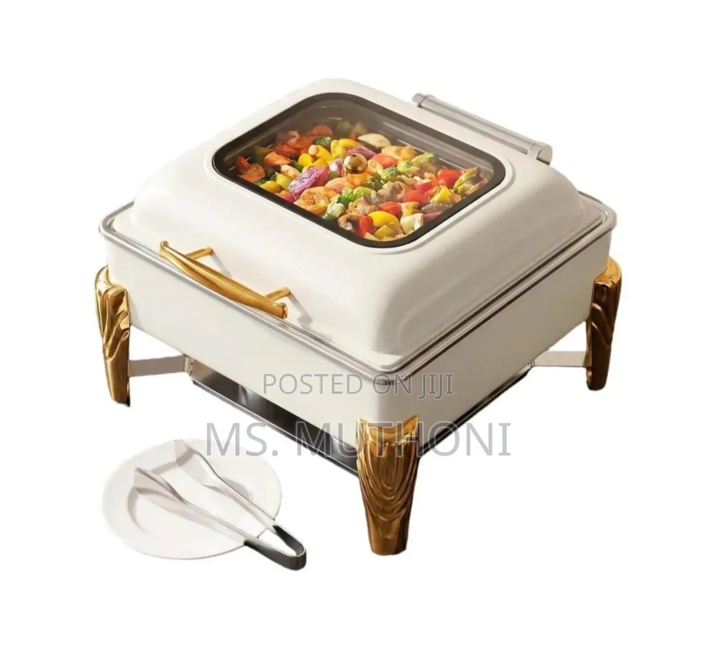 6.0L Square Hydraulic Stainless Steel Chaffing Dish Buffet