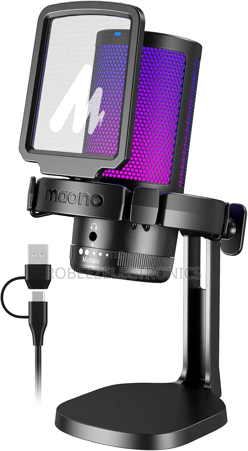 MAONO DGM20S Condenser USB Gaming RGB Microphone With Boom Arm
