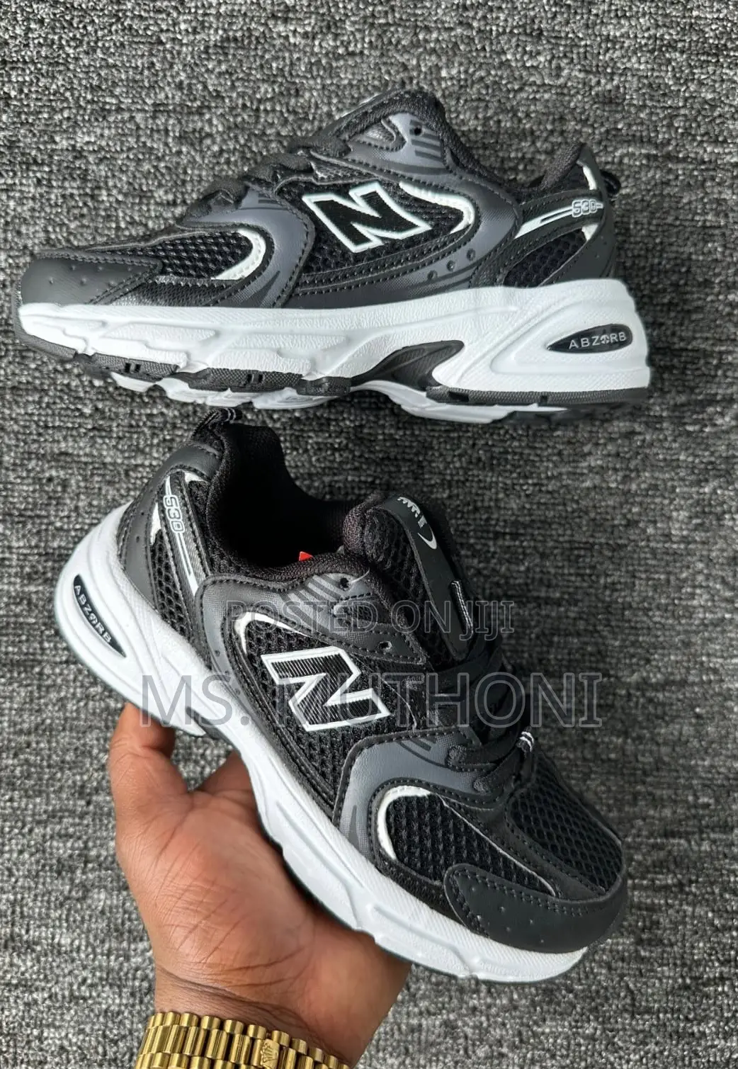 ABZORB Cushioning New Balance 530s Black 31-35