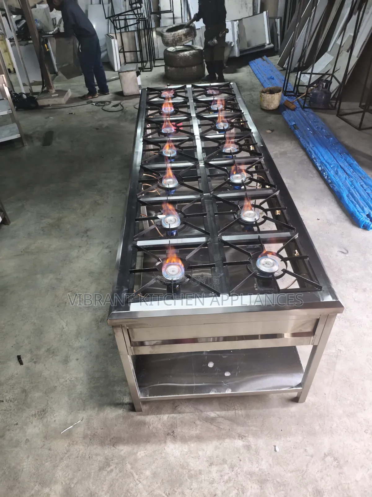 14‐Burner Commercial Stainless Steel Cooker