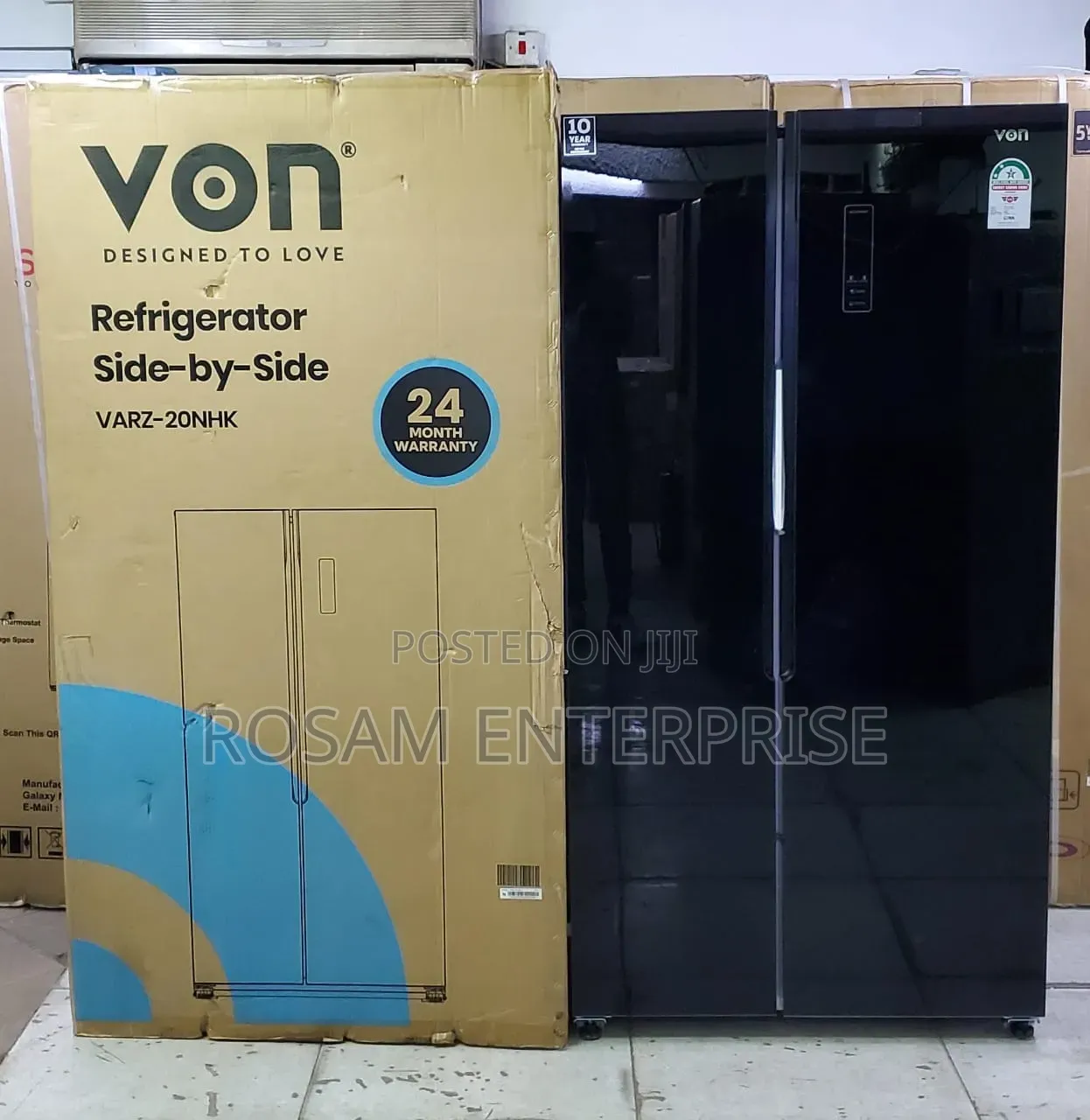 Von 442 Litres Side by Side Refrigerator