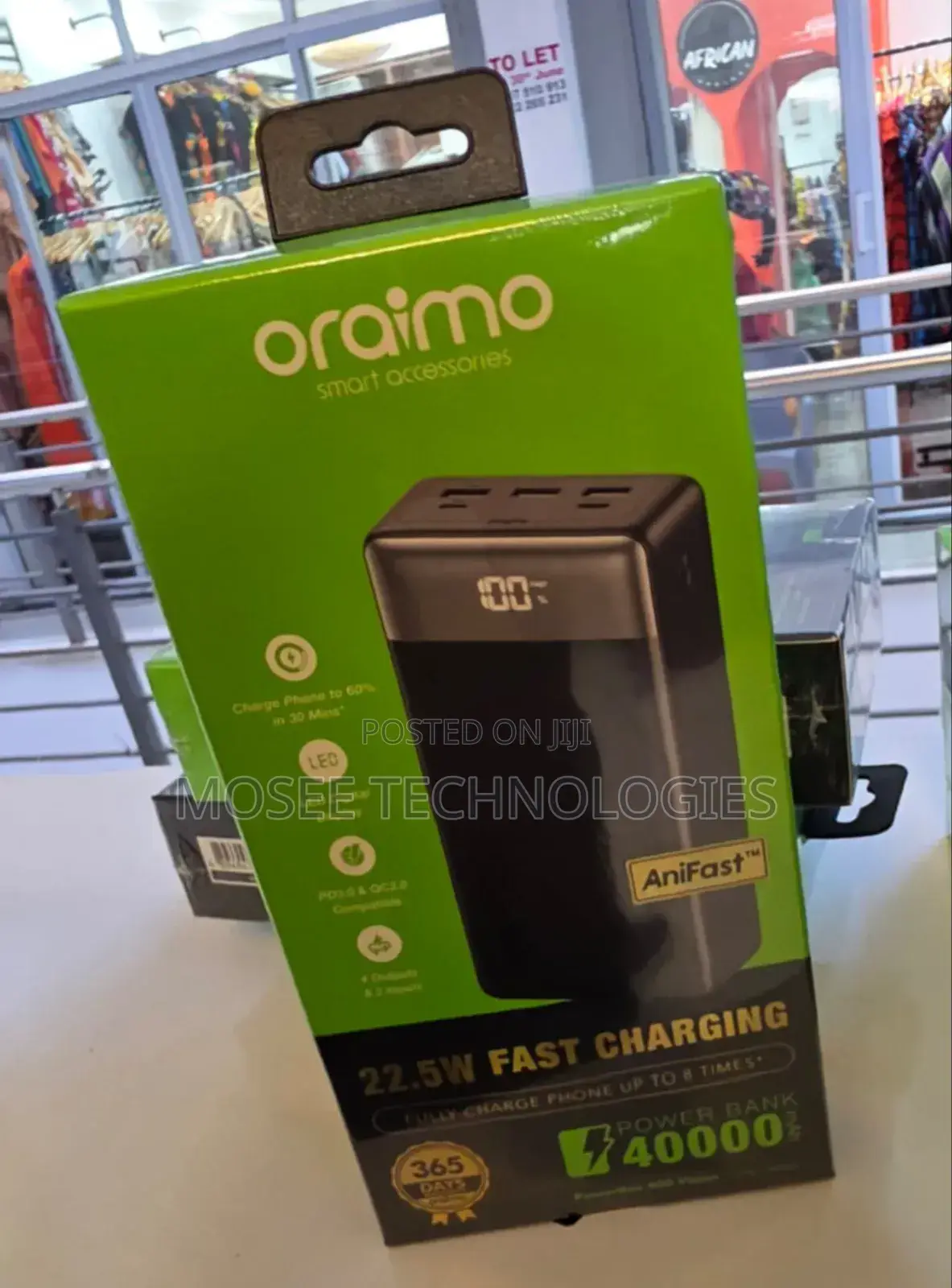 Oraimo PowerBox 400 Vision OPB-7400Q 40,000mAh Multi-Device Power Bank